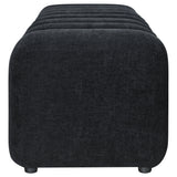 Summer Black Chenille Upholstered Channel Accent Bench by Coaster at Eve Furniture