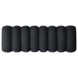 Summer Black Chenille Upholstered Channel Accent Bench by Coaster at Eve Furniture