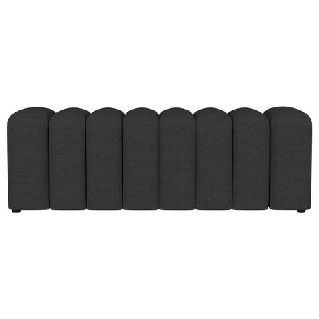 Summer Charcoal Upholstered Channel Tufted Accent Bench by Coaster at Eve Furniture