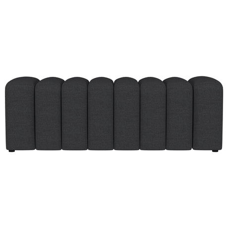 Summer Charcoal Upholstered Channel Tufted Accent Bench by Coaster at Eve Furniture