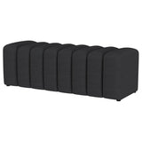 Summer Charcoal Upholstered Channel Tufted Accent Bench by Coaster at Eve Furniture