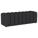 Summer Charcoal Upholstered Channel Tufted Accent Bench by Coaster at Eve Furniture