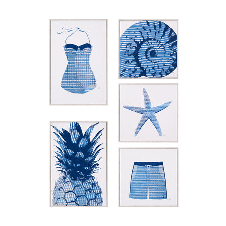 Summer Collection I by Mercana Studio a Hand Embelished Textured Framed Art Print by Mercana at Eve Furniture