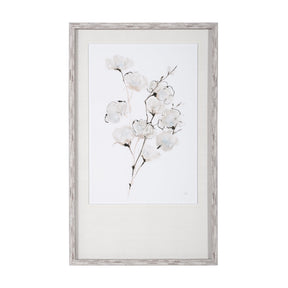 Summer Cotton III by Chris Paschke a Hand Embellished Textured Framed Art Print Matted under Glass by Mercana at Eve Furniture