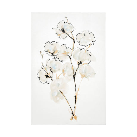 Summer Cotton IV by Chris Paschke a Hand Embellished Textured Canvas by Mercana at Eve Furniture