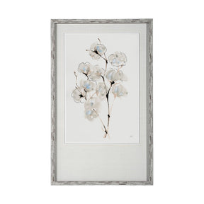 Summer Cotton IV by Chris Paschke a Hand Embellished Textured Framed Art Print Matted under Glass by Mercana at Eve Furniture