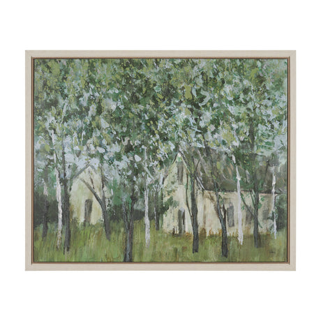 Summer Garden II by Mercana Studio Hand-Embellished Textured Framed Canvas Artwork by Mercana at Eve Furniture