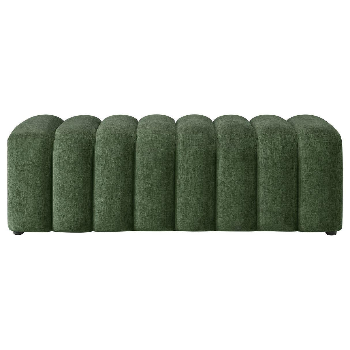 Summer Green Chenille Upholstered Channel Accent Bench by Coaster at Eve Furniture