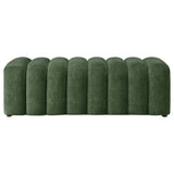 Summer Green Chenille Upholstered Channel Accent Bench by Coaster at Eve Furniture