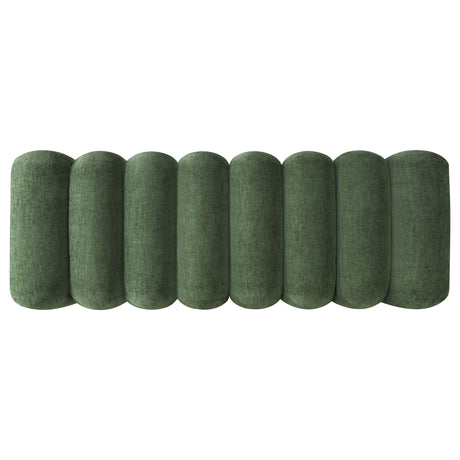 Summer Green Chenille Upholstered Channel Accent Bench by Coaster at Eve Furniture