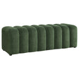 Summer Green Chenille Upholstered Channel Accent Bench by Coaster at Eve Furniture