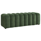 Summer Green Chenille Upholstered Channel Accent Bench by Coaster at Eve Furniture
