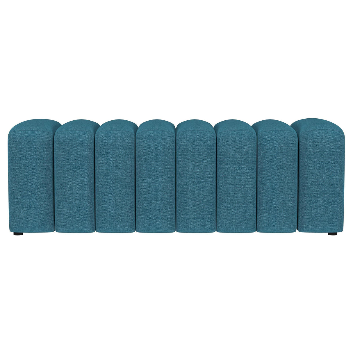 Summer Peacock Blue Upholstered Channel Tufted Accent Bench by Coaster at Eve Furniture