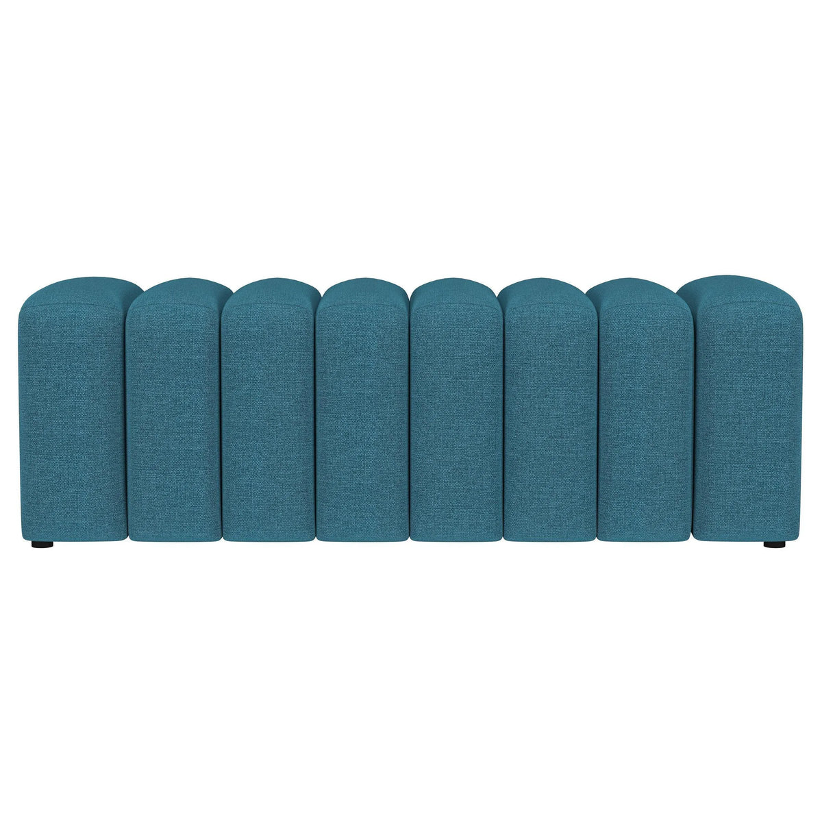 Summer Peacock Blue Upholstered Channel Tufted Accent Bench by Coaster at Eve Furniture