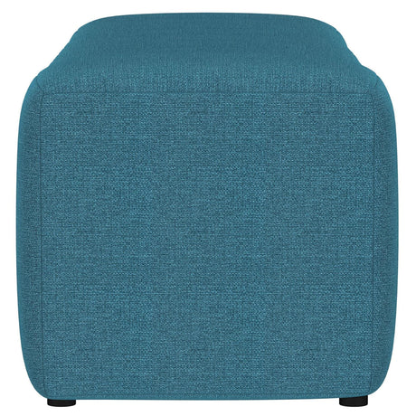 Summer Peacock Blue Upholstered Channel Tufted Accent Bench by Coaster at Eve Furniture