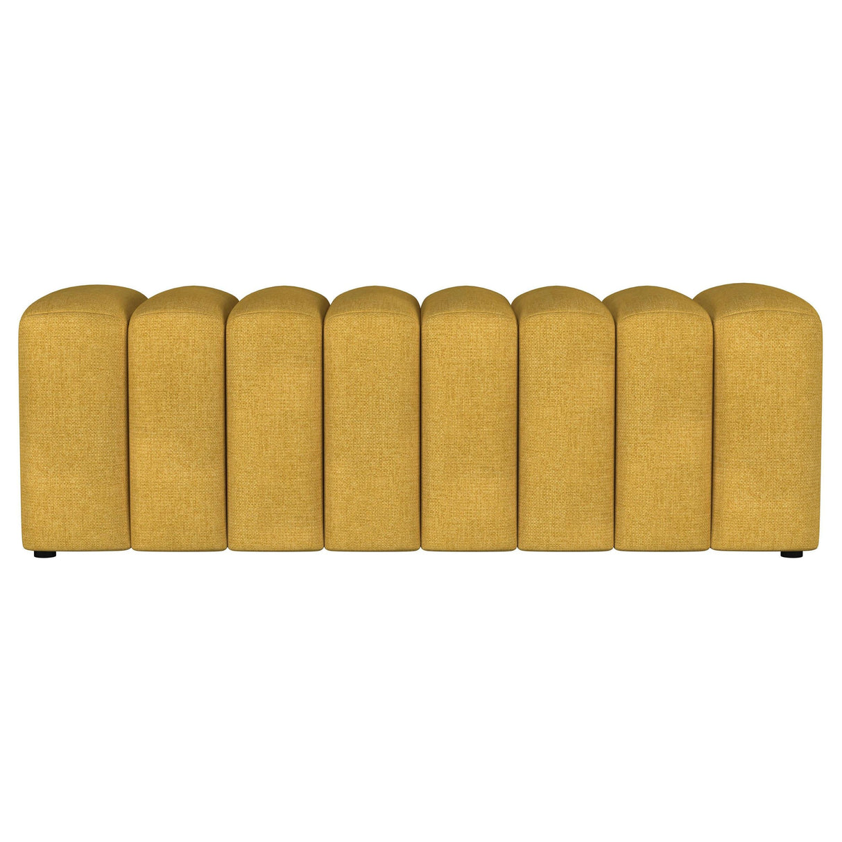 Summer Mustard Yellow Upholstered Channel Tufted Accent Bench