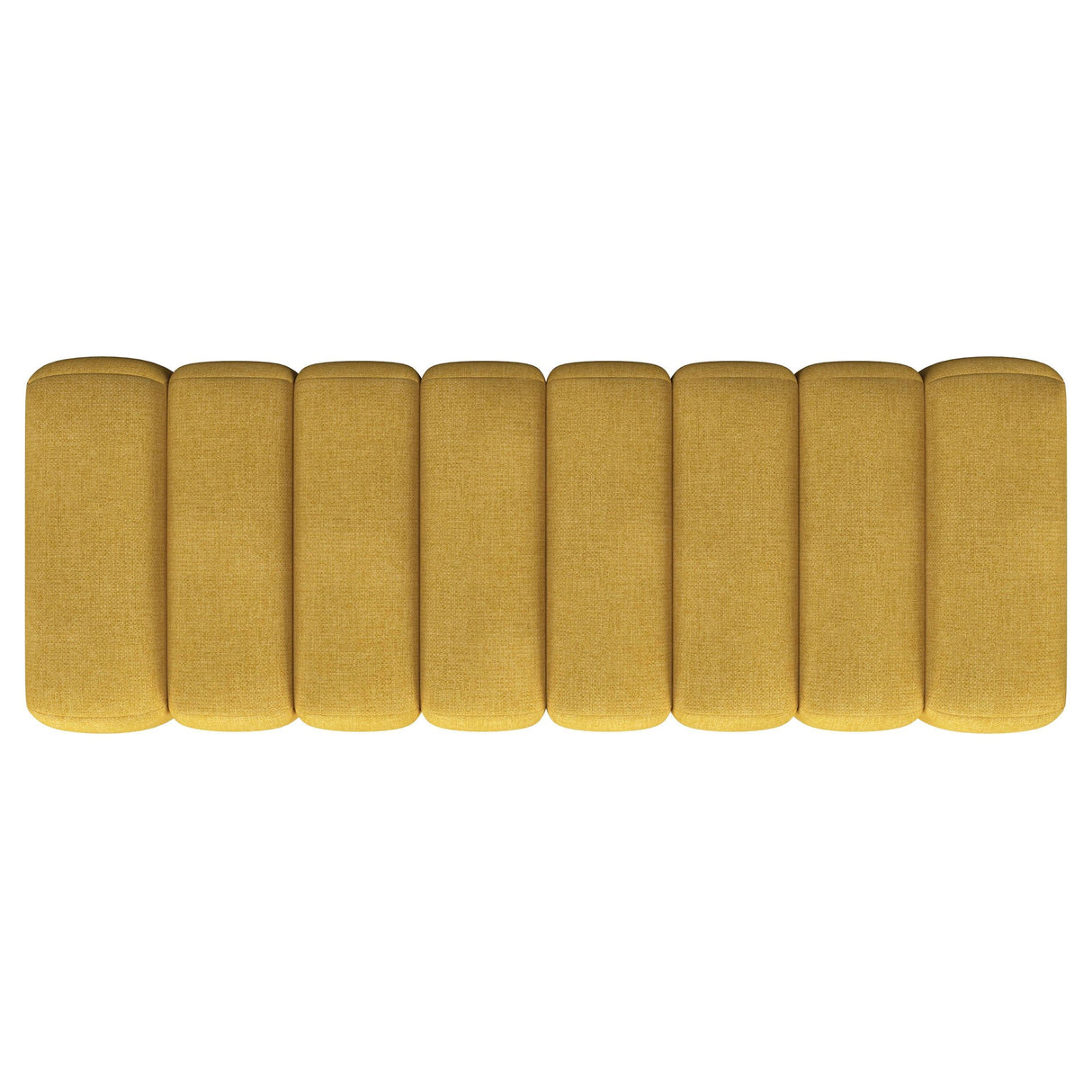 Summer Mustard Yellow Upholstered Channel Tufted Accent Bench