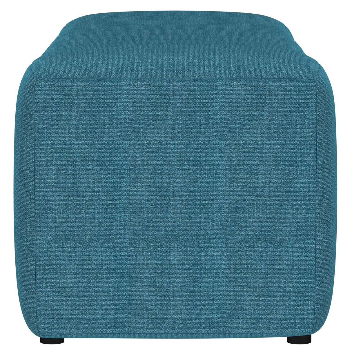 Summer Peacock Blue Upholstered Channel Tufted Accent Bench