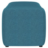 Summer Peacock Blue Upholstered Channel Tufted Accent Bench