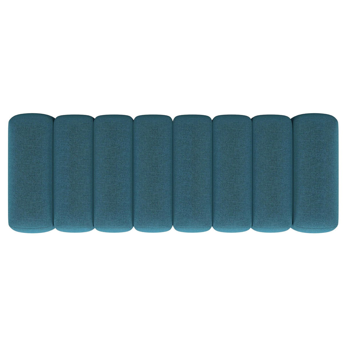 Summer Peacock Blue Upholstered Channel Tufted Accent Bench