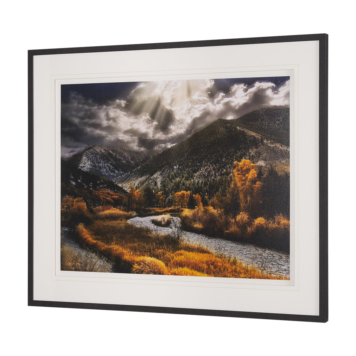 Summit Trail by Bobbie Goodrich a Hand Embellished Framed Photo Art Print Matted under Glass by Mercana at Eve Furniture