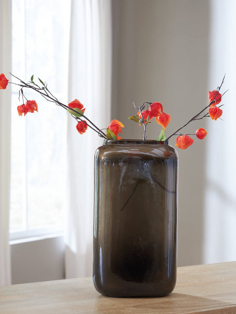 Sumner Gray/Gold Finish Vase by Ashley at Eve Furniture
