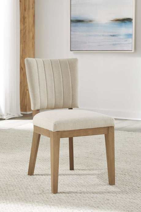Sumner Natural Channel Back Upholstered Dining Chair (Set of 2) by Modus Furniture at Eve Furniture