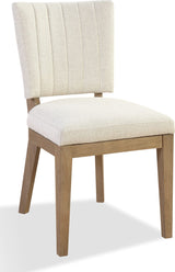 Sumner Natural Channel Back Upholstered Dining Chair (Set of 2)