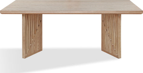 Sumner Natural Double Pedestal Oak Dining Table by Modus Furniture at Eve Furniture