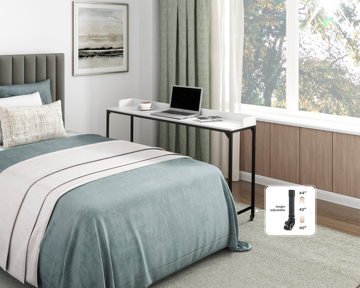 Sumter White Adjustable Over The Bed Desk by Homelegance at Eve Furniture
