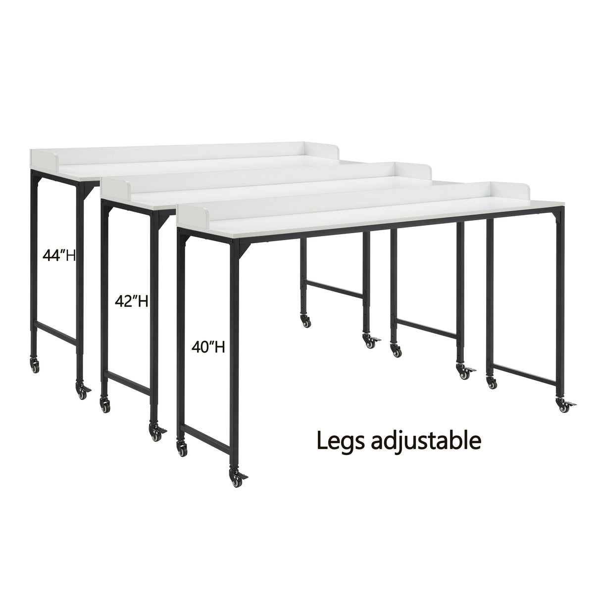 Sumter White Adjustable Over The Bed Desk by Homelegance at Eve Furniture