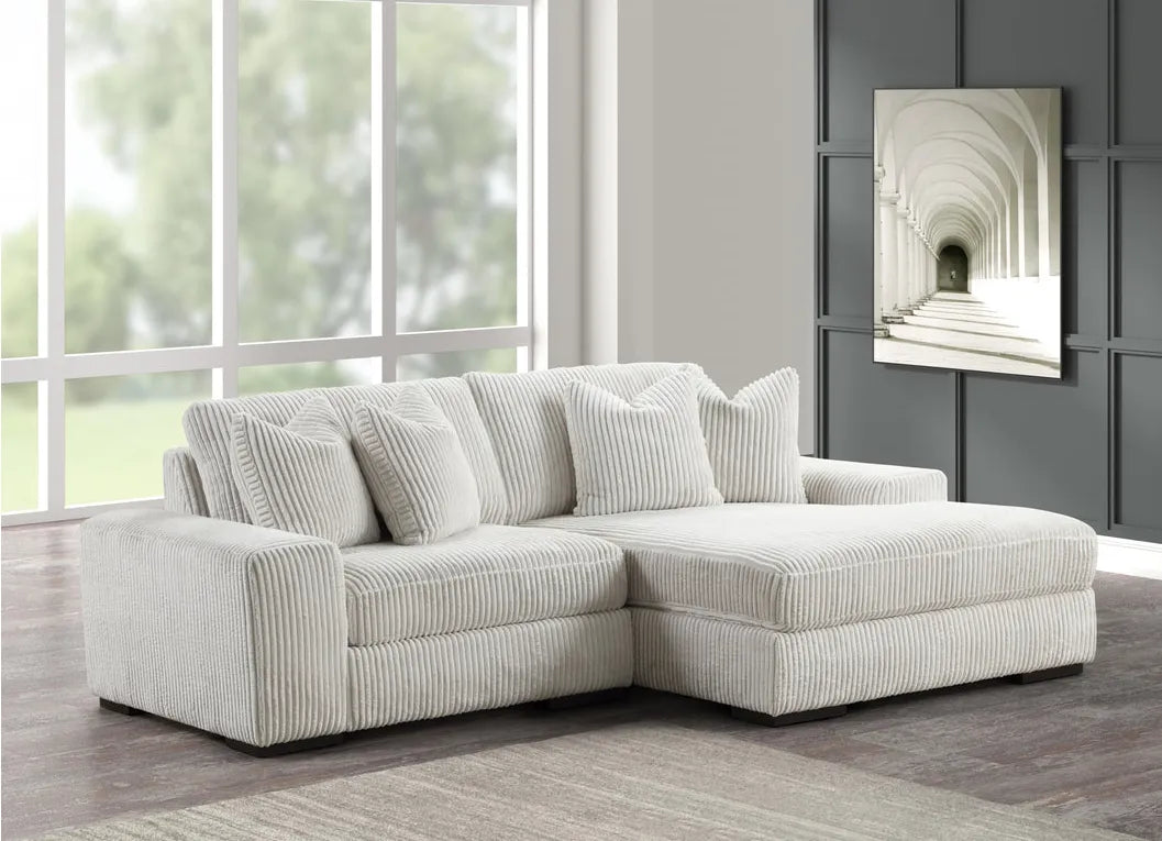 Sun Beige 2-Piece Right Arm Facing (RAF) Sectional by Happy Homes at Eve Furniture