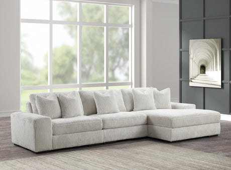 Sun Beige 3-Piece Right Arm Facing (RAF) Sectional by Happy Homes at Eve Furniture