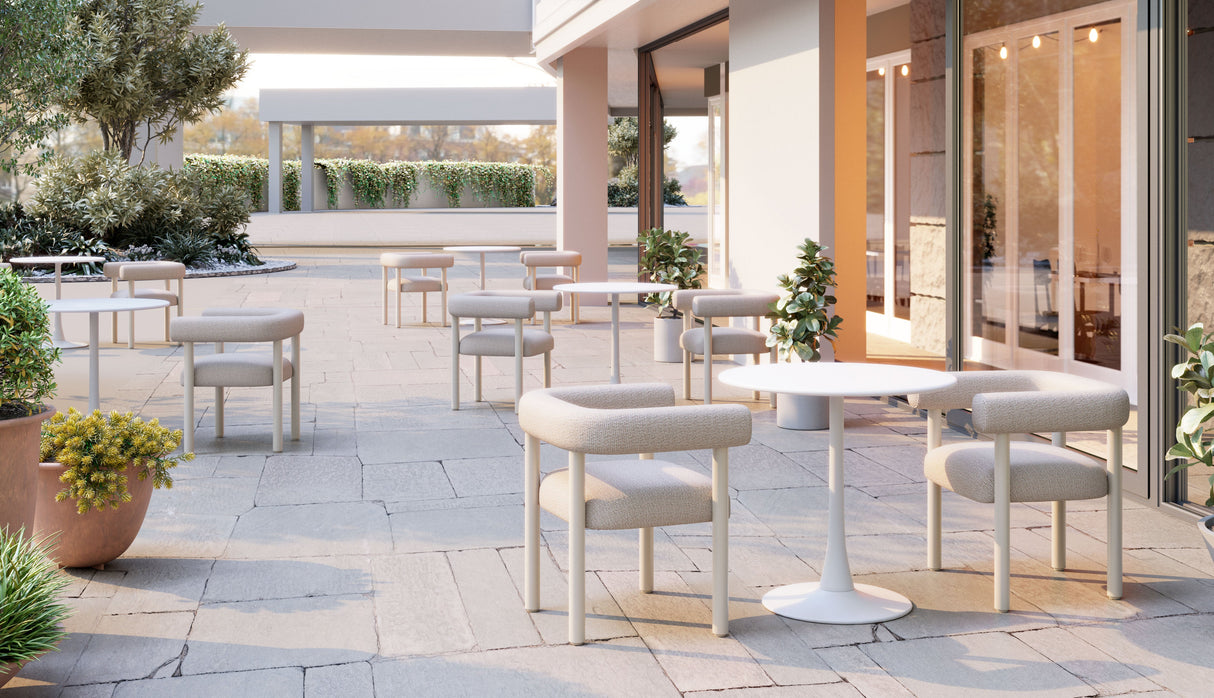 Sunbath White Outdoor Dining Chair (Set of 2) by Zuomod at Eve Furniture