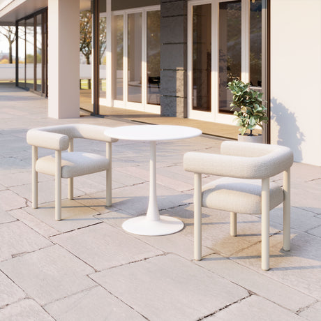 Sunbath White Outdoor Dining Chair (Set of 2) by Zuomod at Eve Furniture