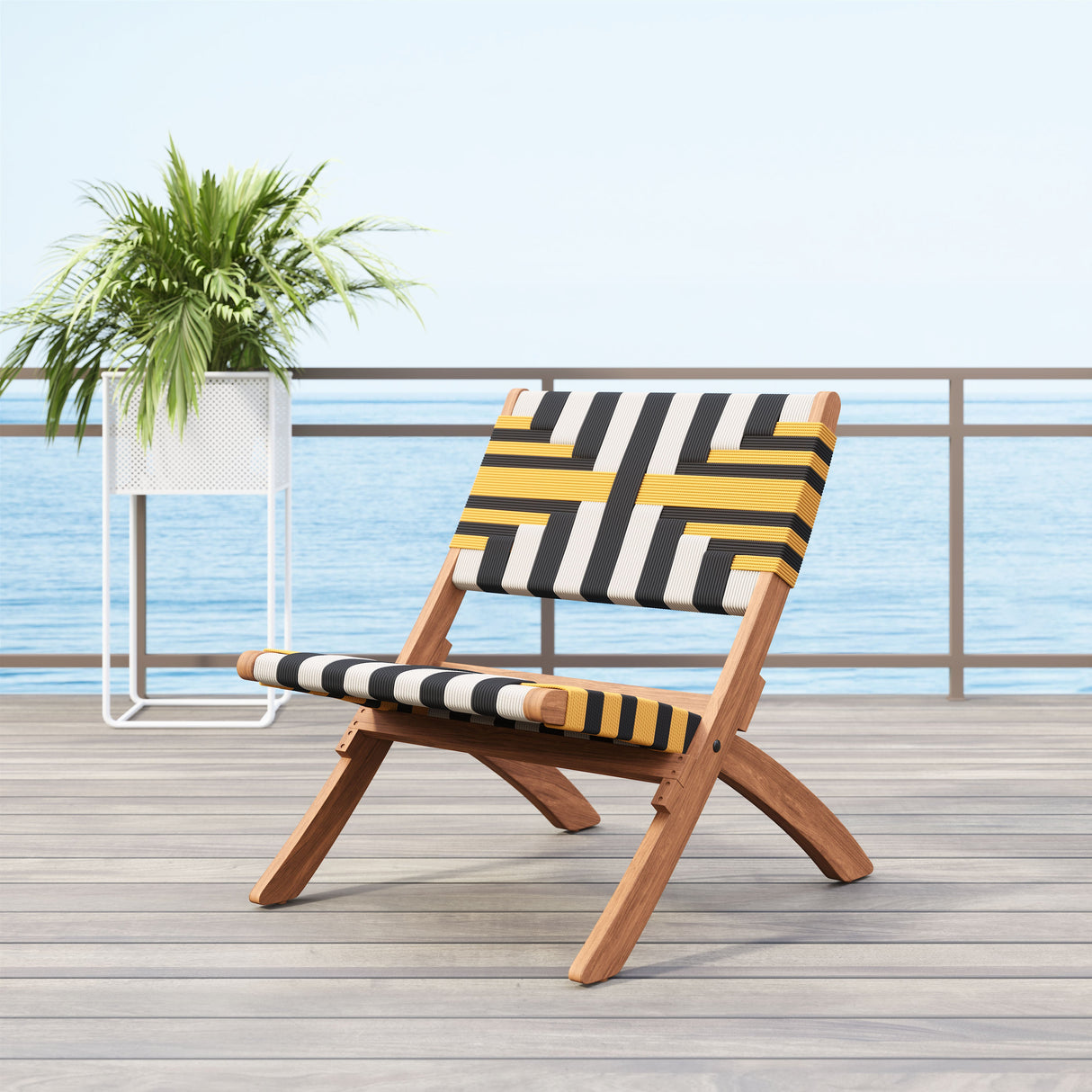 Sunbeam Multicolor Outdoor Lounge Chair by Zuomod at Eve Furniture