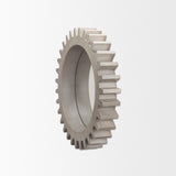 Sundance Cog Round Grey Wood Frame Mirror by Mercana at Eve Furniture