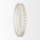 Sundance Cog Round Whitewashed Wood Frame Mirror by Mercana at Eve Furniture