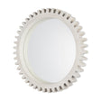 Sundance Cog Round Whitewashed Wood Frame Mirror by Mercana at Eve Furniture