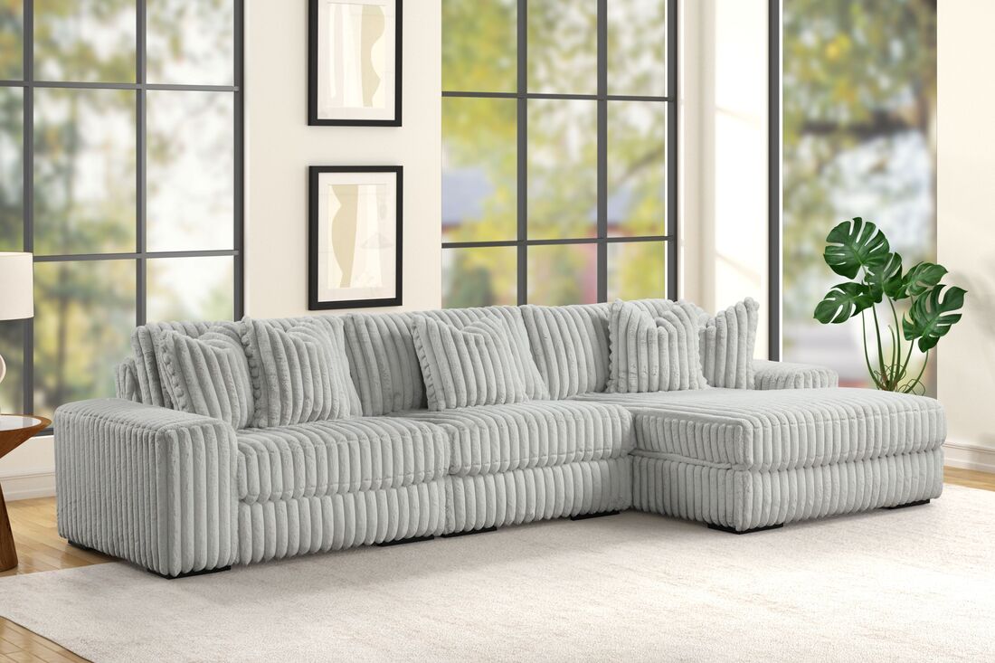 Sunday2 Gray 3pc Sectional