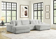 Sunday XL Gray 3-Piece Double Chaise Sectional by Happy Homes at Eve Furniture