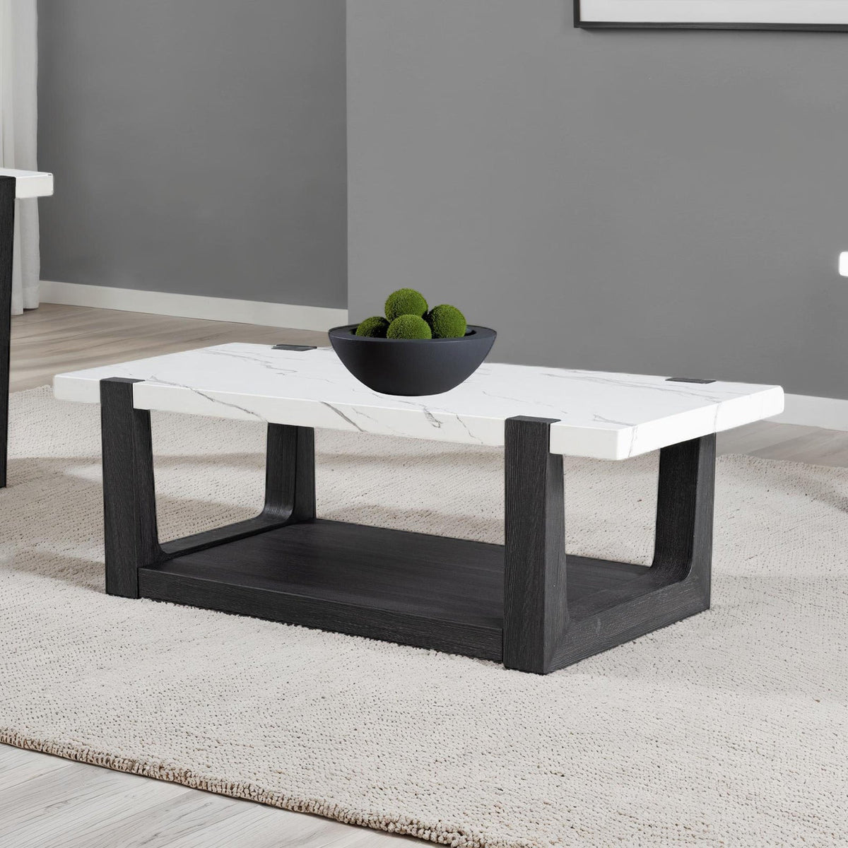 Sundbry White/Black Coffee Table by Furniture of America at Eve Furniture