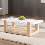 Sundbry White/Natural Coffee Table
