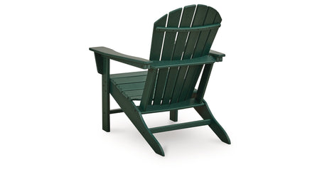 Sundown Shores 2 Adirondack Chairs with End table in Green by Ashley at Eve Furniture
