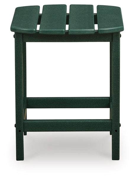 Sundown Shores 2 Adirondack Chairs with End table in Green by Ashley at Eve Furniture