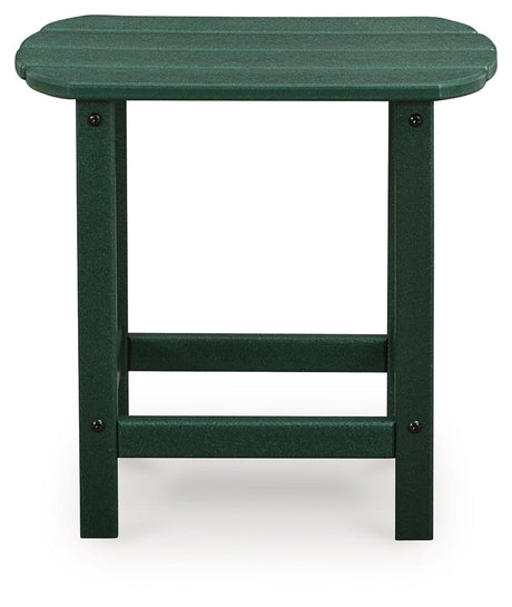 Sundown Shores 2 Adirondack Chairs with End table in Green by Ashley at Eve Furniture