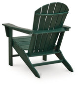 Sundown Shores 2 Adirondack Chairs with End table in Green by Ashley at Eve Furniture