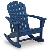 Sundown Shores Blue Outdoor Rocking Chair by ASHLEY FURNITURE at Eve Furniture