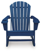 Sundown Shores Blue Outdoor Rocking Chair by ASHLEY FURNITURE at Eve Furniture