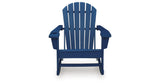 Sundown Shores Blue Outdoor Rocking Chair by ASHLEY FURNITURE at Eve Furniture